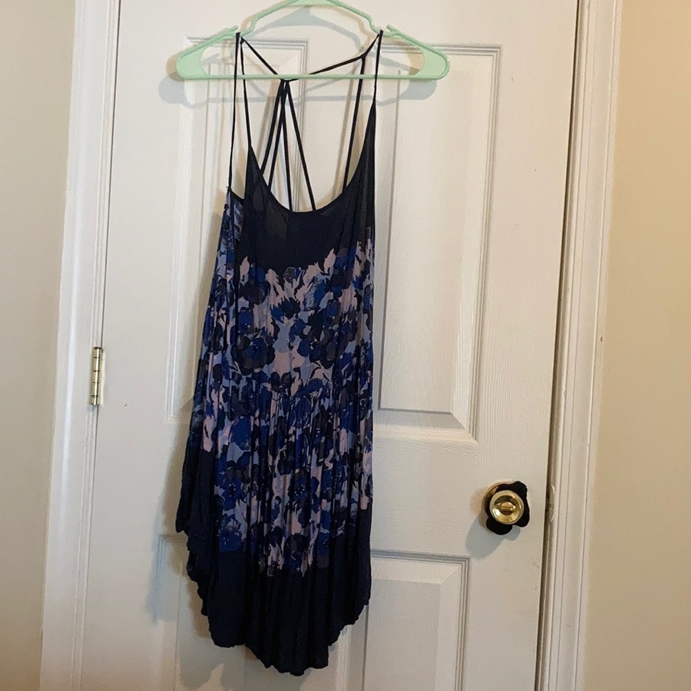 L Free People blue and purple strappy dress